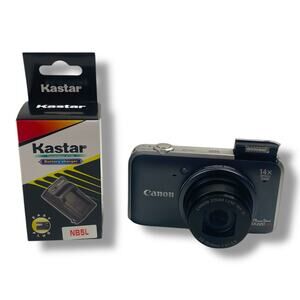 Canon Powershot SX220 HS Digital Camera Tested Working W Charger